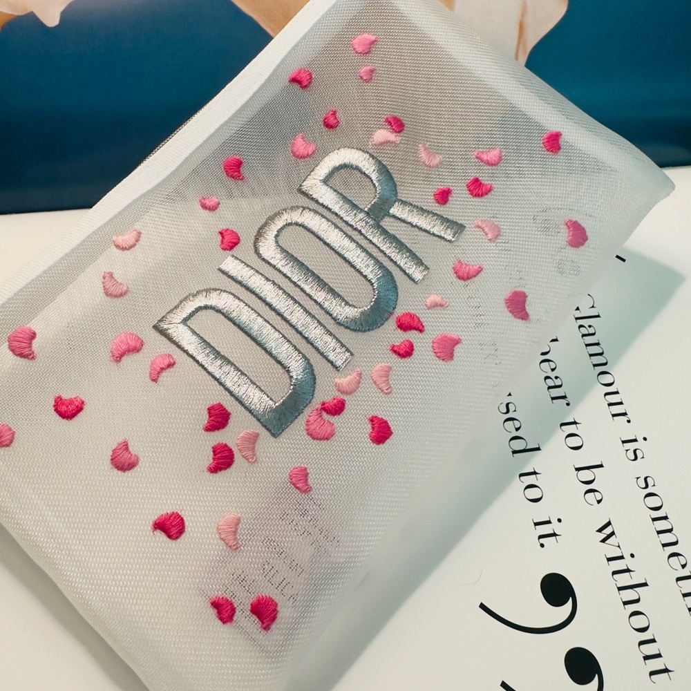 New Christian Dior Floral Design Pouch